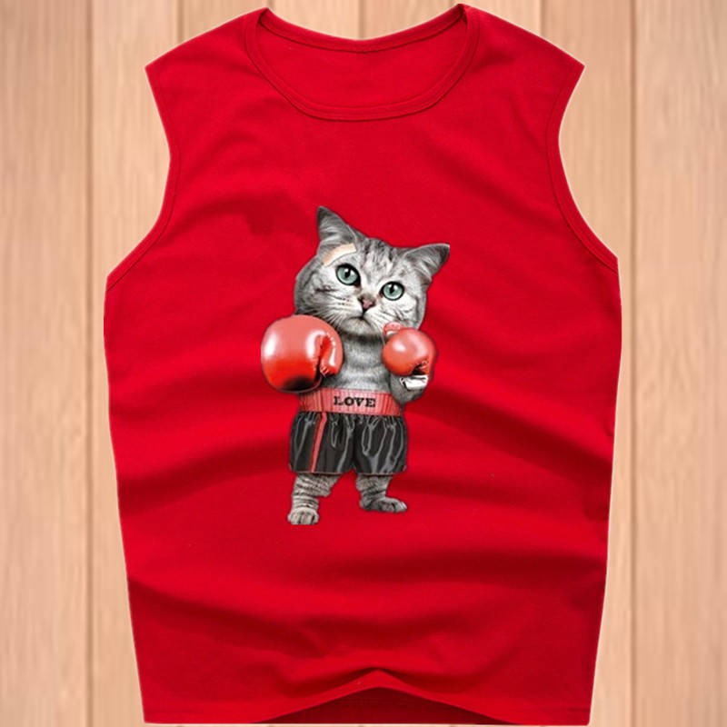 Áo Thun Sát Nách Cổ Tròn Chất Liệu Cotton Cho Nam