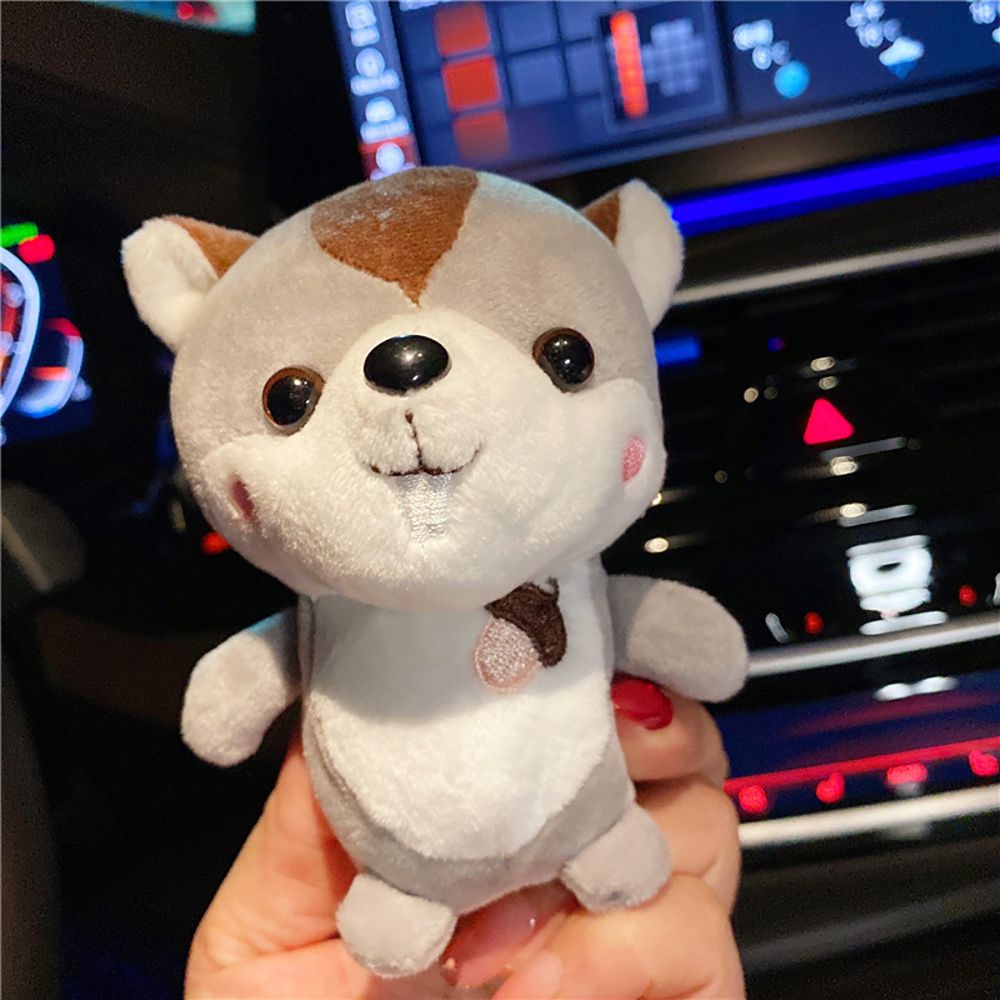 Móc khóa hình sóc nhồi bông dễ thương nhiều màu sắc