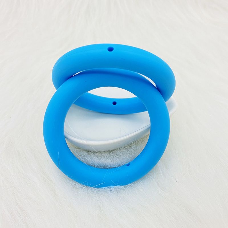 Bộ 5 Vòng Silicone 65mm Tự Làm Đồ Gặm Nướu Cho Bé