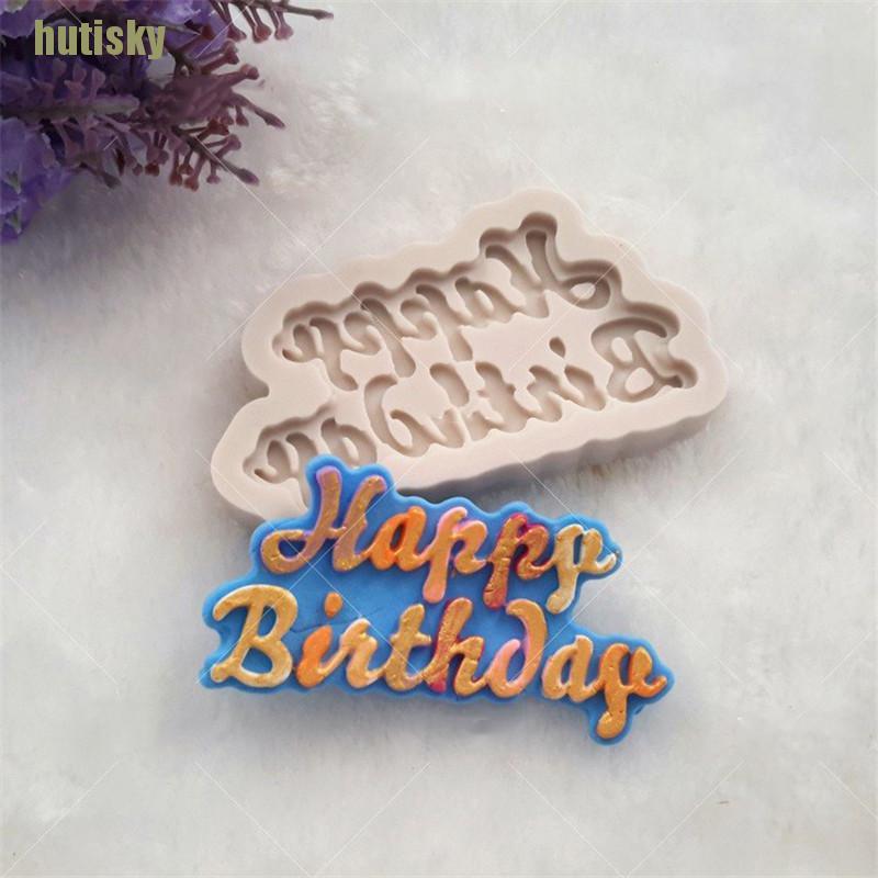 hutisky Beautiful Happy Birthday Shape Lace Cake Mold Cake Decor Pendant Jewelry Tools CDH