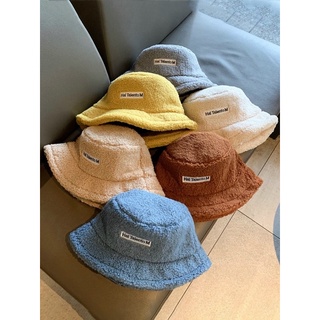 Mũ bucket lông cừu phong cách Hàn Quốc