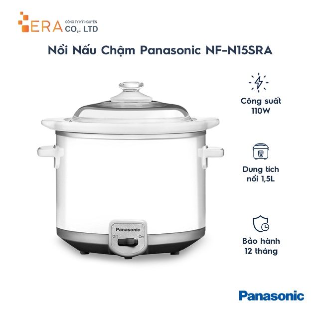 [Mã ELHADEV giảm 4% đơn 300K] Nồi nấu chậm Panasonic PANT-NF-N15SRA 1.5L