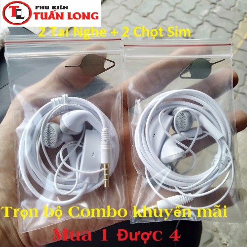 Tai Nghe Samsung Chính Hãng J7 Combo 4 Món. Tai Nghe Có Dây Nhét Tai Có Mic Chất Lượng Giá Rẻ - PHỤ KIỆN TUẤN LONG