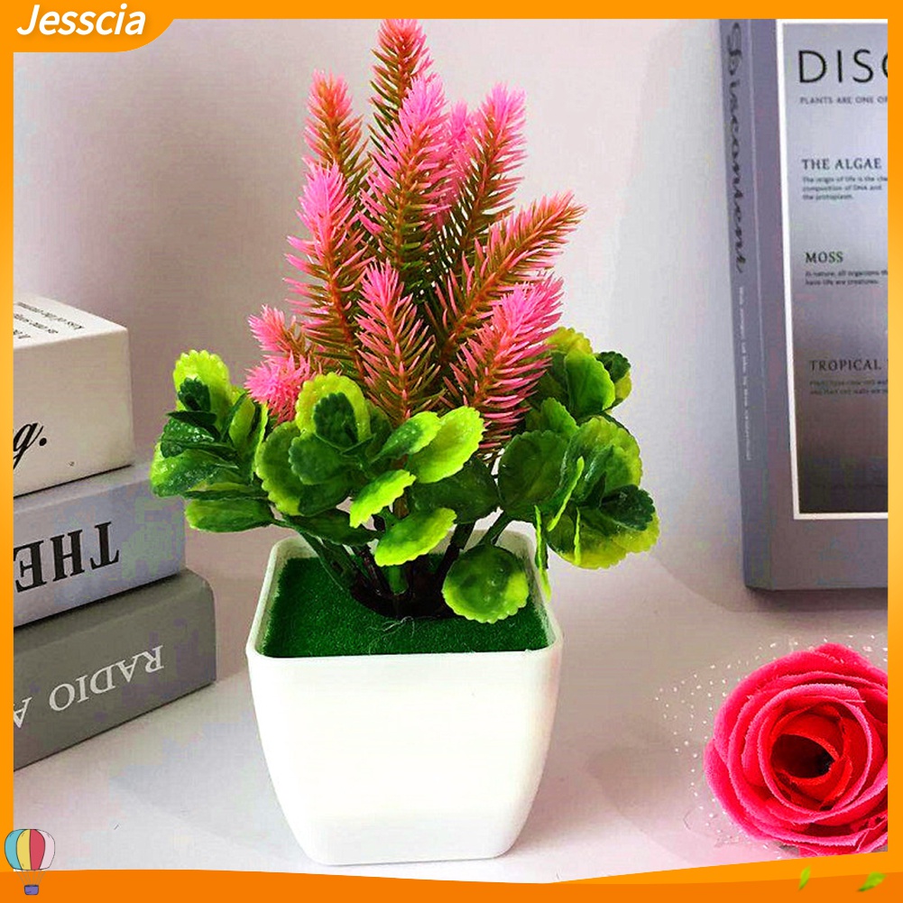 Jessica| 1 Chậu Cây Bonsai Nhân Tạo Trang Trí Phòng Khách, Văn Phòng