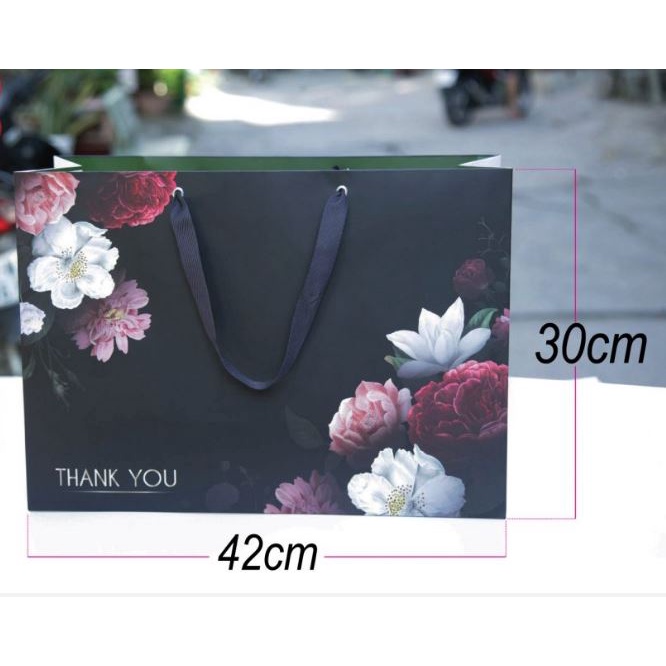 Túi giấy to siêu rẻ (mẫu 9) ngang size XL 30x42x16 cm đựng vừa thùng bia 24 lon