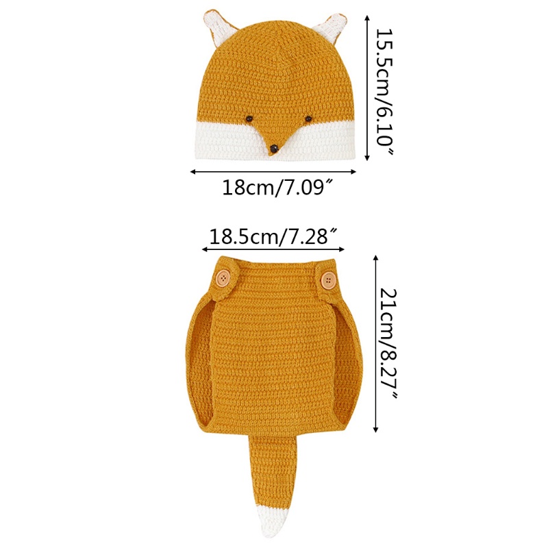 Bộ Quần Áo Đan Len Mềm Mại Hình Động Vật Dễ Thương Dùng Làm Phụ Kiện Chụp Ảnh Cho Bé Sơ Sinh