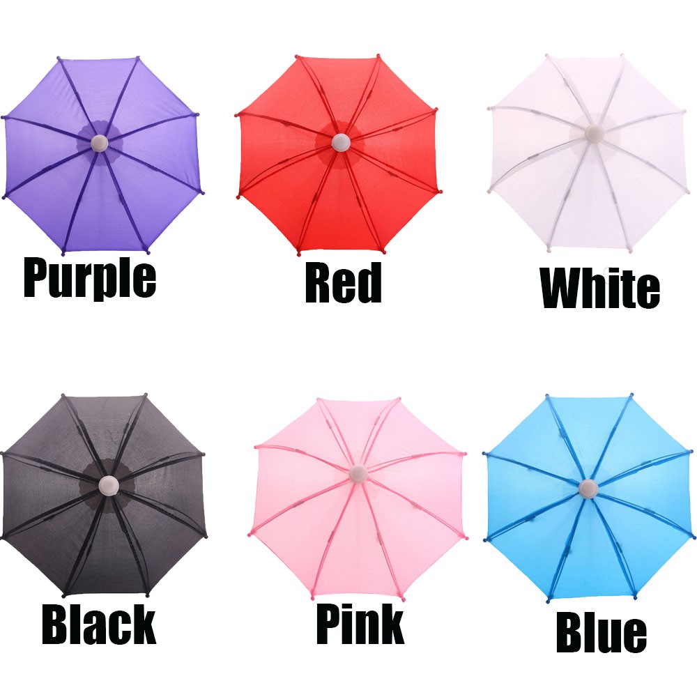 COZEE New Style Rain Gear Colorful Toy Umbrella Mini umbrella Clothing Decoration American Doll Accessories Girl Gift Baby Toy Doll Embellishment/Multicolor