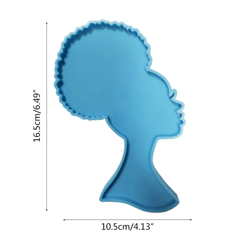 Khuôn Silicone Làm Móc Khóa Hình Đầu Cô Gái