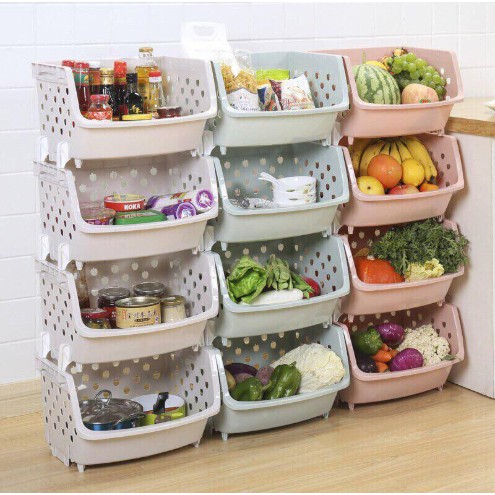 BỘ KỆ RỔ 4 TẦNG XẾP GỌN ĐỰNG ĐỒ DÙNG NHÀ BẾP, NHÀ TẮM THU GỌN ĐỒ ĐẠC, TIẾT KIỆM KHÔNG GIAN- KỆ RỔ ĐỰNG ĐỒ DÙNG GIA ĐÌNH