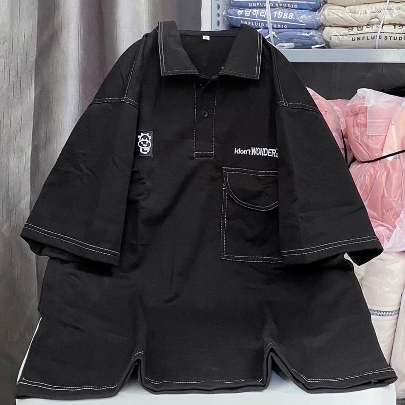 (CÓ SẴN) Áo polo thun da cá cổ bẻ Wonder unisex (nam nữ mặc được)