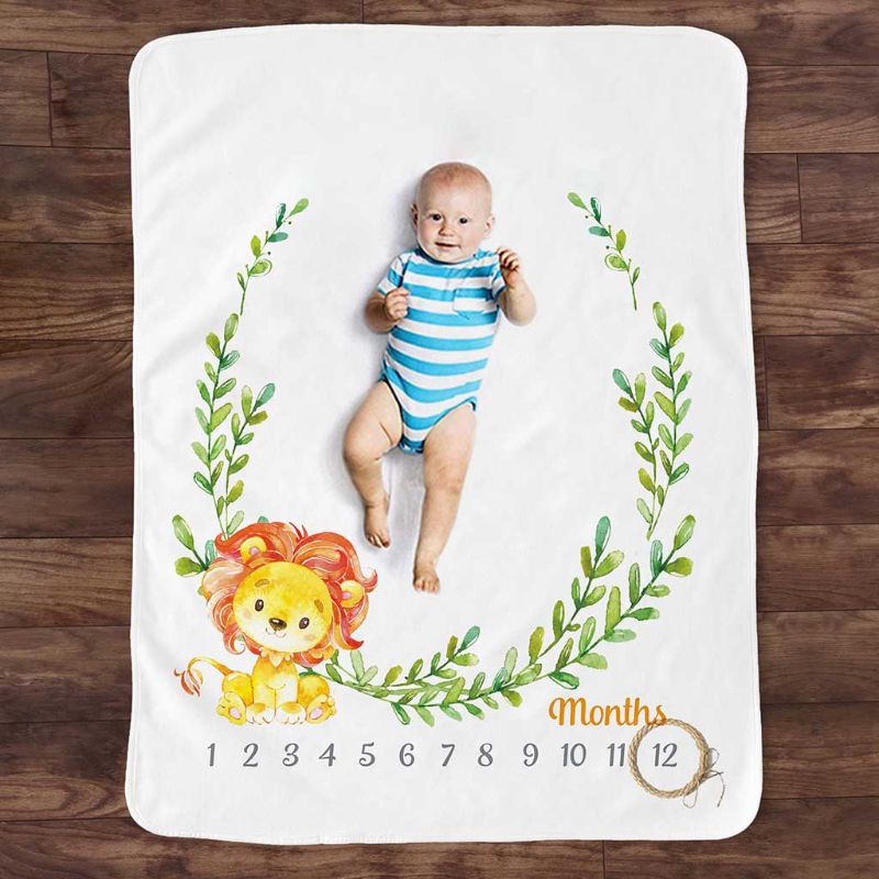 Chăn Quấn In Họa Tiết Động Vật Dễ Thương Dùng Làm Phụ Kiện Chụp Ảnh Cho Bé Sơ Sinh