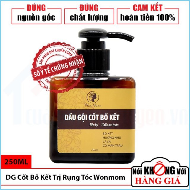 Dầu gội bồ kết trị rụng tóc, dưỡng tóc chắc khỏe 250ml - WonMom (Việt Nam)