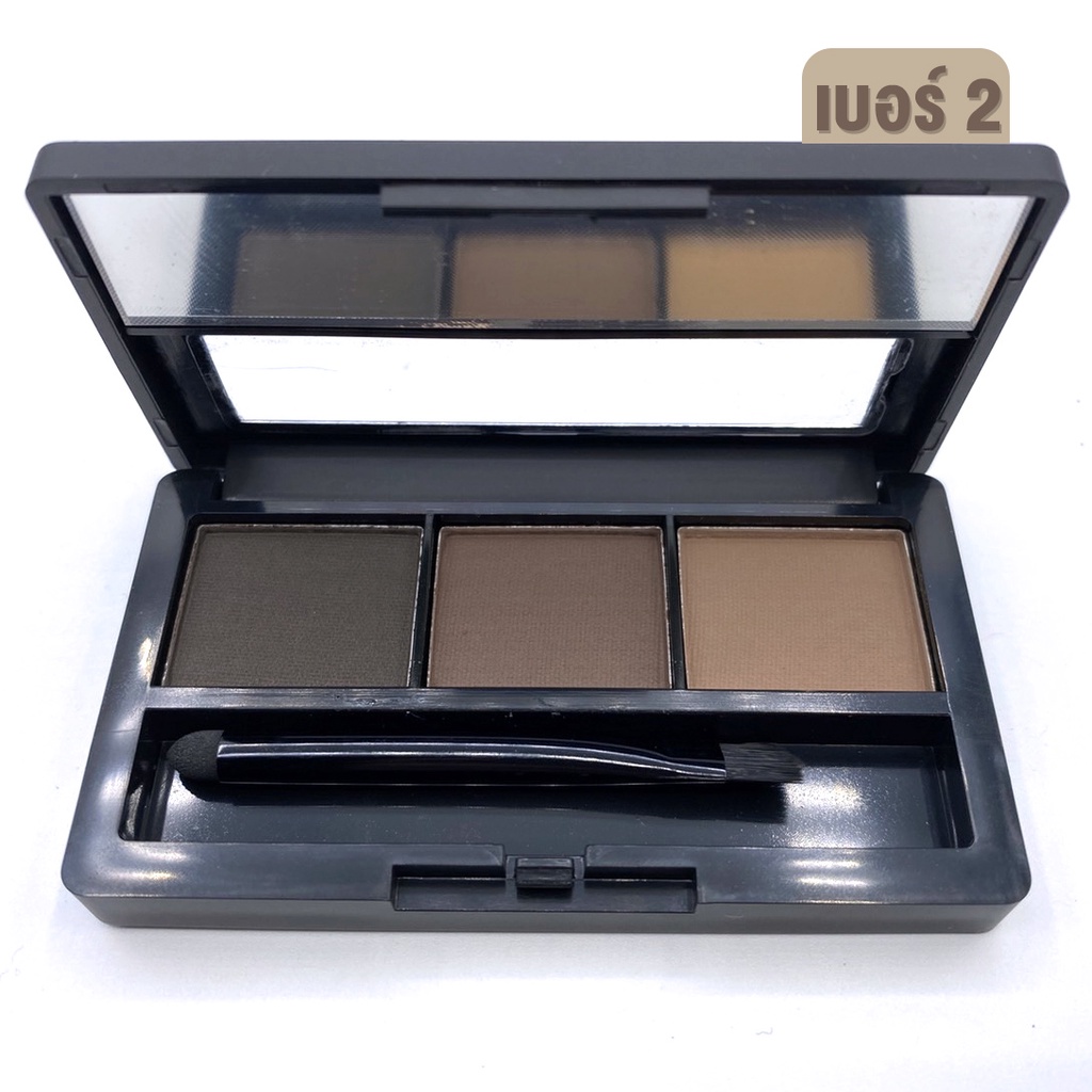 Bảng màu Sivana Eyebrow, chì kẻ mày, kết cấu dạng bột 1.4gx3 HF625 Sivanna Colors Super Brown Eyebrow Powder