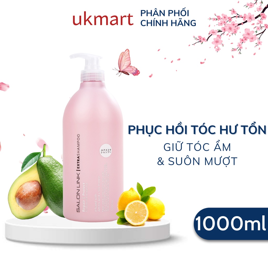 Dầu Gội Phục Hồi Kumano Salon Link Extra Dành Cho Tóc Hư Tổn 1000ml