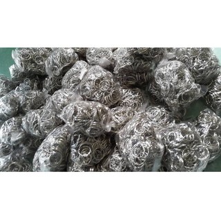 100 móc khoá mạ inox khoen tròn móc trơn/ bấm khía