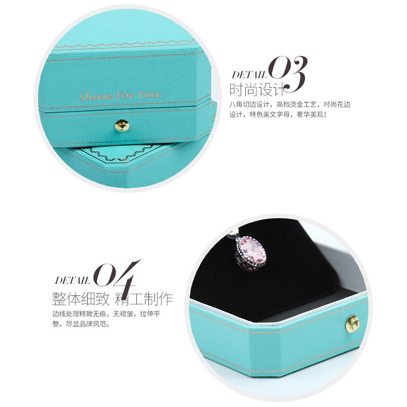 Hộp đựng trang sức hình bát giác cao cấp phong cách châu Âu