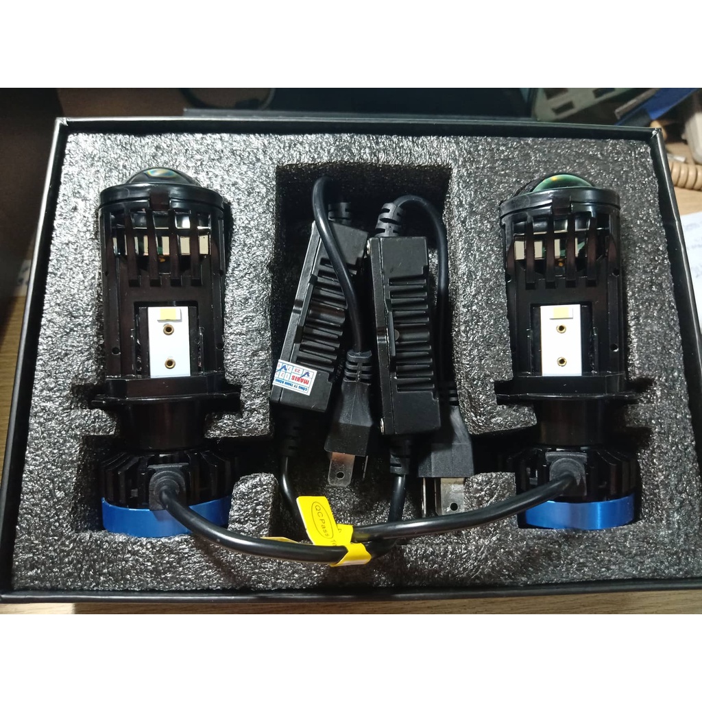 Bi Cầu 3 INCH P6 công suất 60W kính tím Siêu Sáng cho xe máy và xe hơi