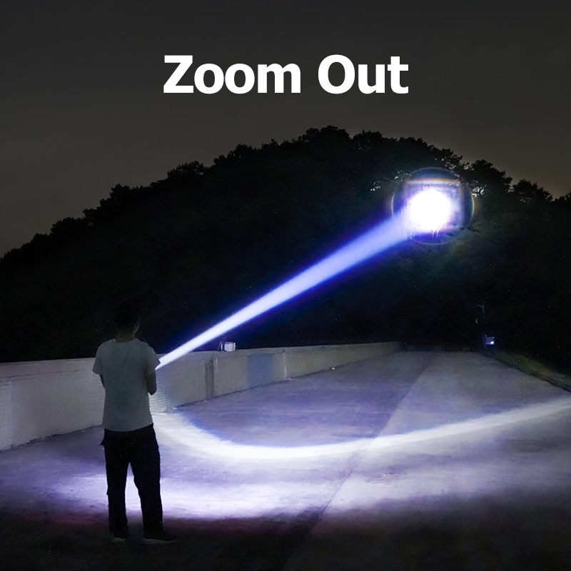 Đèn pin SMILING SHARK SD0095 M77 3500lumens sáng mạnh thu phóng sạc USB chống nước cho cắm trại/đi bộ đường dài/săn bắn