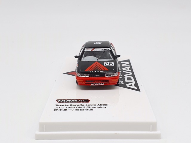 Xe Mô Hình Toyota Corolla Levin AE92 JTCC 1990 Div.3 Champion 1:64 ( Đỏ Advan )