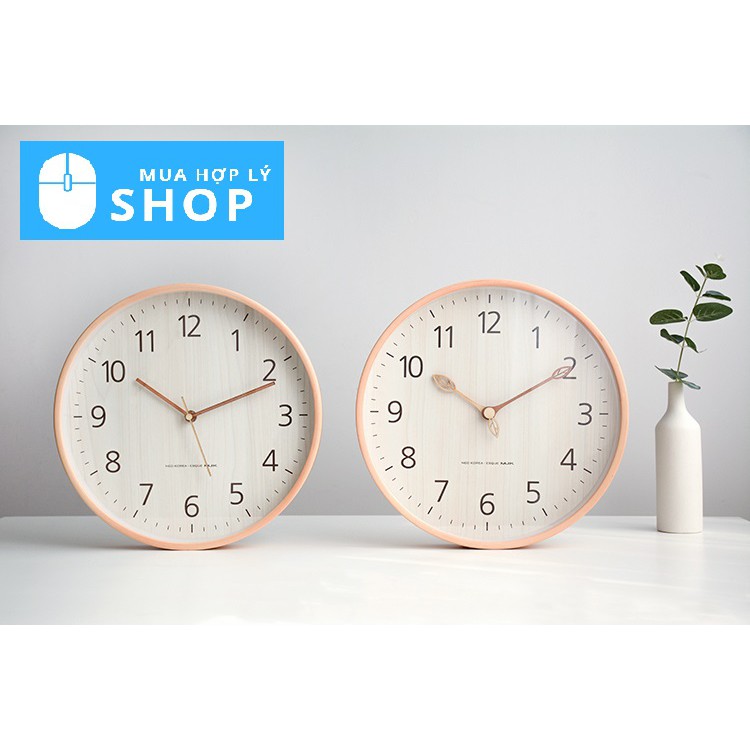 ĐỒNG HỒ TREO TƯỜNG KHUNG GỖ NGUYÊN CHẤT MJK CỰC KỲ YÊN TĨNH PHONG CÁCH BẮC ÂU - Hàng Nhập Khẩu