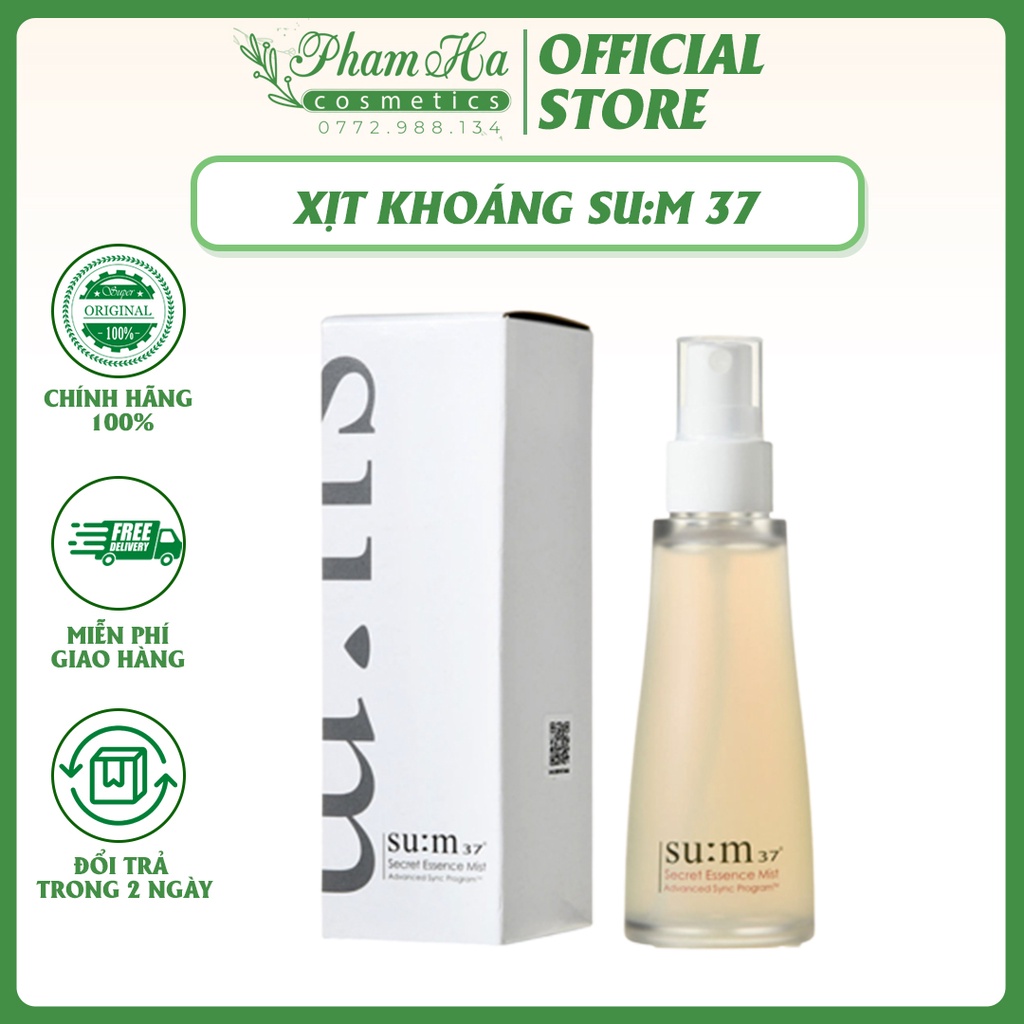 Nước Xịt Khoáng Phạm Hà Cosmetic - Xịt Khoáng Nước Thần Sum Secret Dưỡng Ẩm Cấp Nước 60ml Bổ Sung Độ Ẩm Cho Da