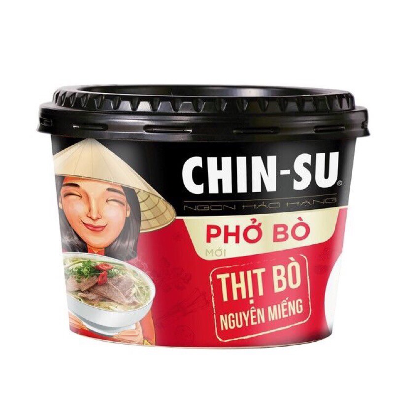 phở bò chin su hộp thịt thật 132g