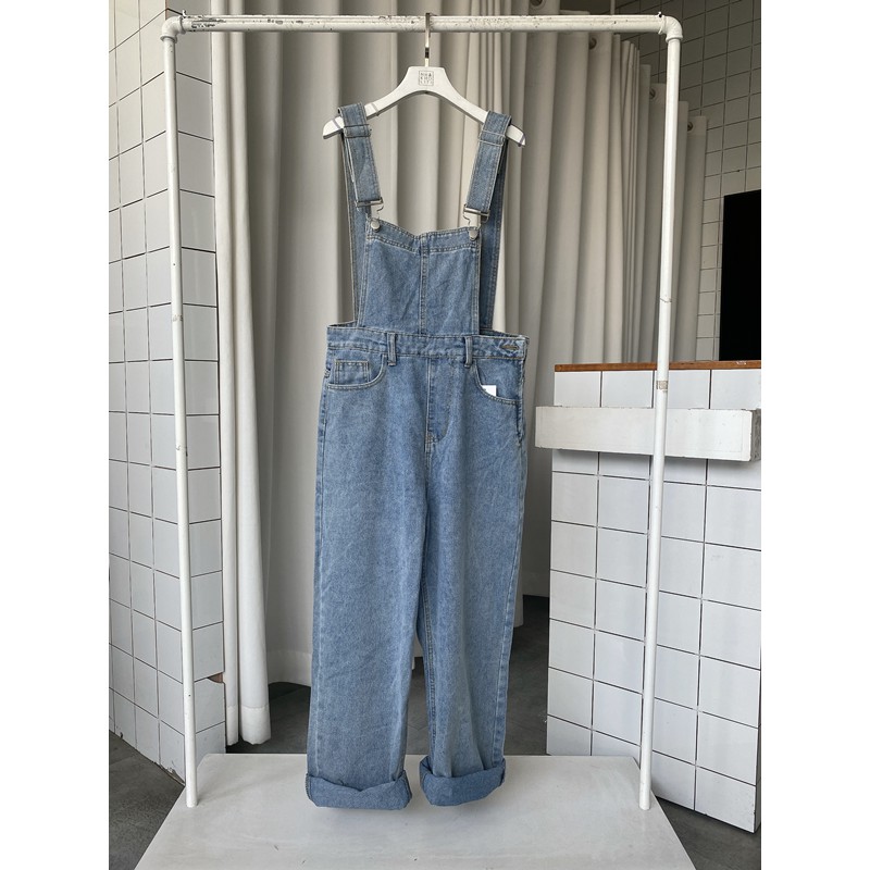 [Mã FADIRECT20 giảm 20K đơn 150K] Quần yếm jean ống suông lưng dây - YQD122 | BigBuy360 - bigbuy360.vn