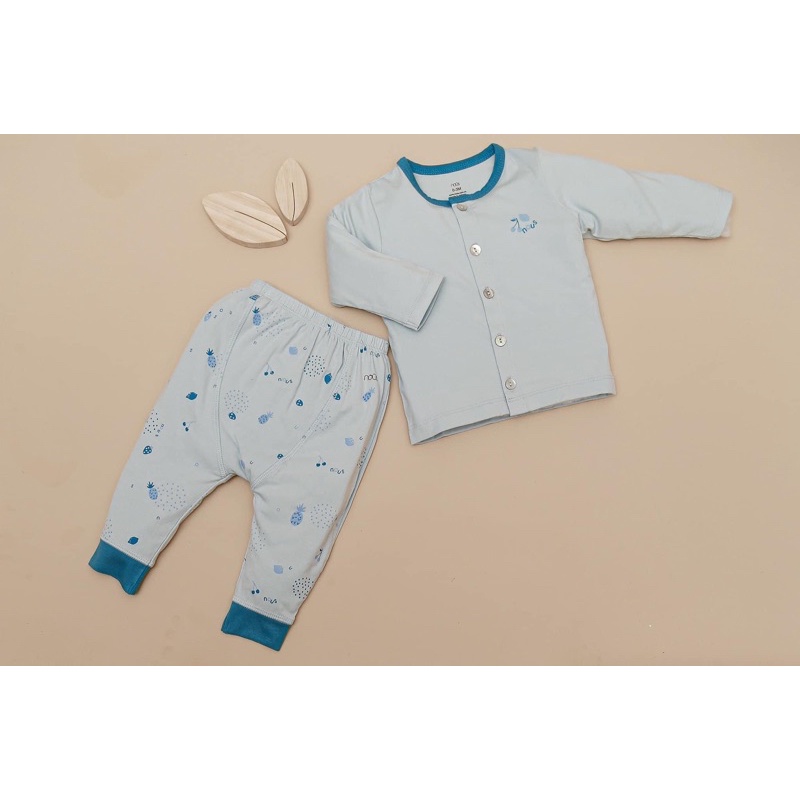 Bộ cài thẳng dài xanh lơ nhạt NOUS - Nu petit