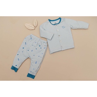 Bộ cài thẳng dài xanh lơ nhạt NOUS - Nu petit