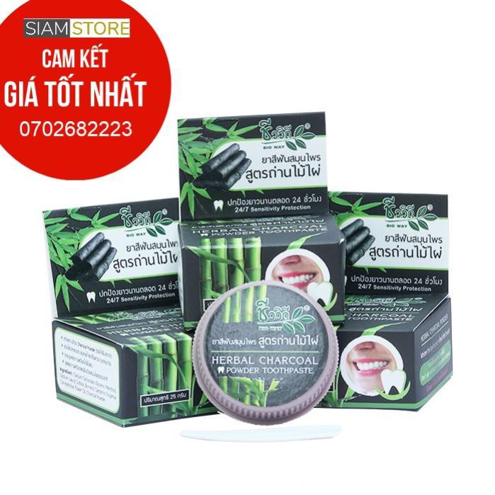 Kem Tẩy Trắng Răng Than Tre Hoạt Tính Herbal Charcoal Thái Lan