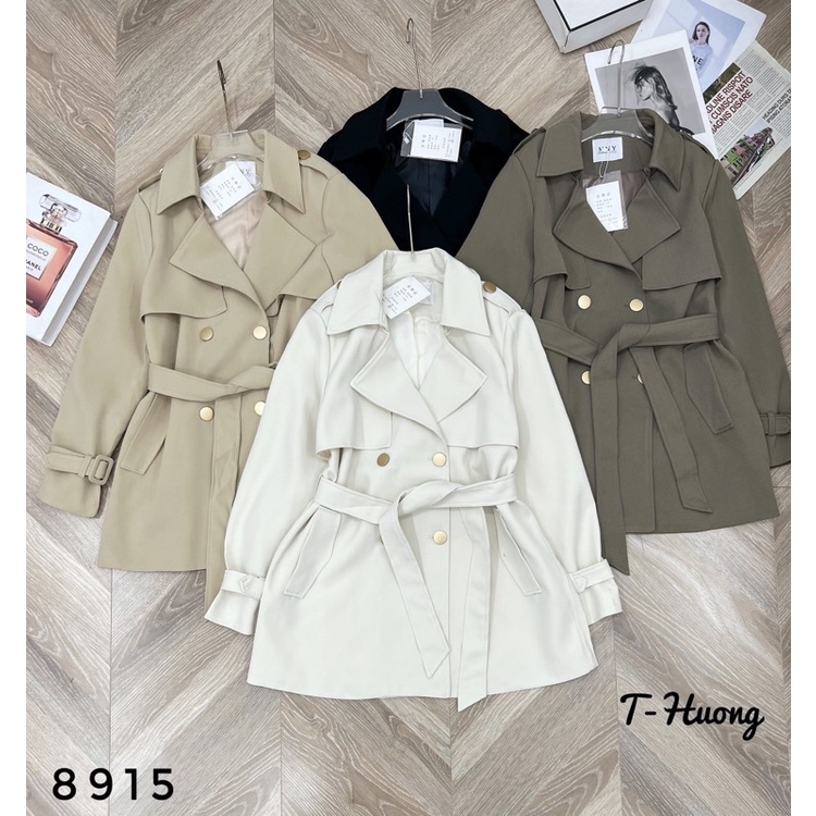 Áo măng tô nữ dáng lỡ, phong cách Hàn Quốc, chất kaki cao cấp