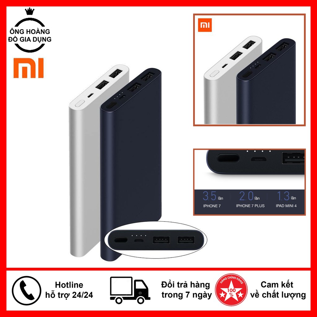 Pin Sạc Dự Phòng Xiaomi Modem Gen 2S 10000 mAh 2 Cổng USB  - Bảo Hành 6 Tháng