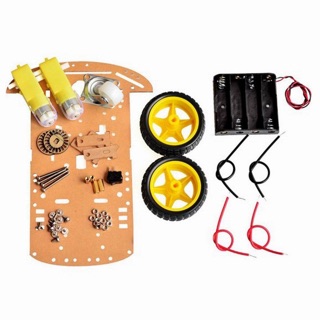 Khung xe robot 3 bánh 2 động cơ (mica trong)