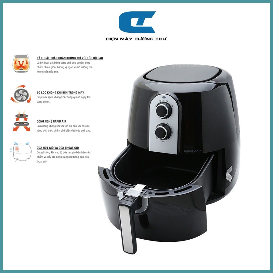 NỒI CHIÊN KHÔNG DẦU LOCK &amp; LOCK 5,2L