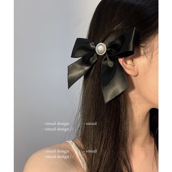 Nơ kẹp tóc hình đính charm dễ thương N45