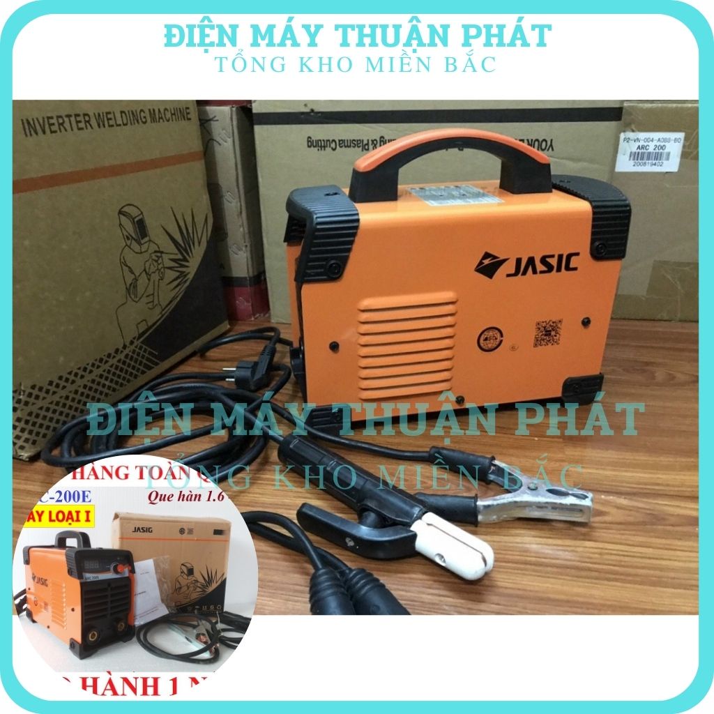 Máy hàn điện tử mig hàn que thiết sắt loại tốt siêu nhỏ cầm tay JASIC ARC 200E chính hãng hồng ký mini