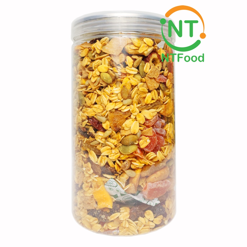 Ngũ cốc Granola NTFood 500gr mix nhiều hạt, ít yến mạch - Nhất Tín Food