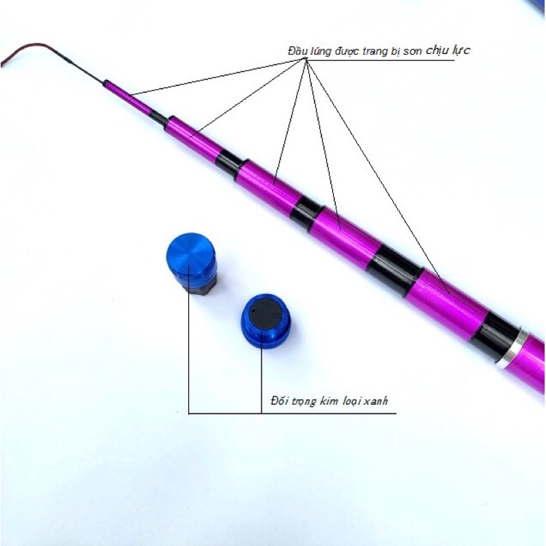 Cần cây Thống Soái 6H19 hàng nội địa trung tặng 1 ngọn phụ
