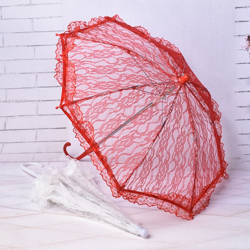 Dù Vải Ren Hoa 3 Màu Sắc Khác Nhau Dùng Làm Phụ Kiện Chụp Ảnh