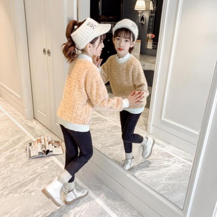 Áo len bé gái 3 11 tuổi ☑️  Thời trang bé gái 10 tuổi☑️ áo bé len gái size đại 25kg 30kg 35kg 40kg 45kg