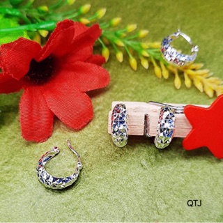 BÔNG TAI KHOEN BẬP TRÒN DÁNG PHAY CHO CÁC BÀ, CÁC MẸ - BÔNG TAI BẠC CAO CẤP