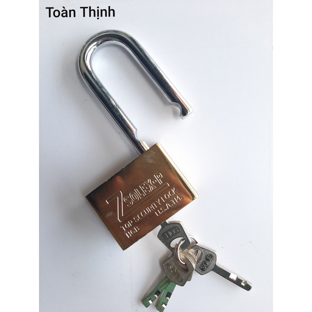 Ổ Khóa Càng Dài ZSolex USA Vàng - Nhiều Kích Cỡ 40mm, 50mm, 60mm - Chất Liệu Thép Siêu Cứng, An Toàn