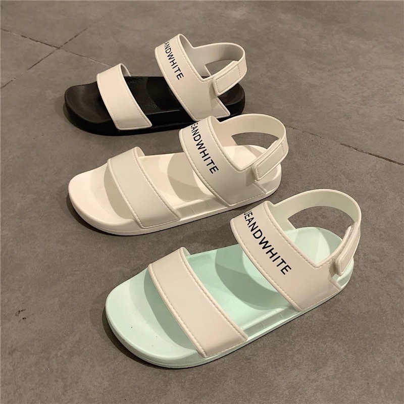 [ Freeship - Ord ] Dép xăng đan / Dép quai hậu Sandal học sinh sinh viên - chữ BLUEANDWHITE