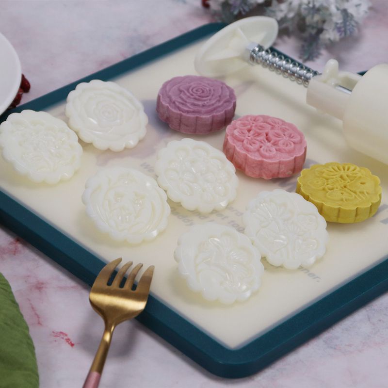 Set 6 Khuôn Nhấn Trang Trí Bánh Trung Thu 50g
