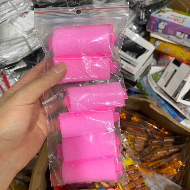 Bộ 6 lô cuốn tóc loại 1 , lô mút uốn tóc