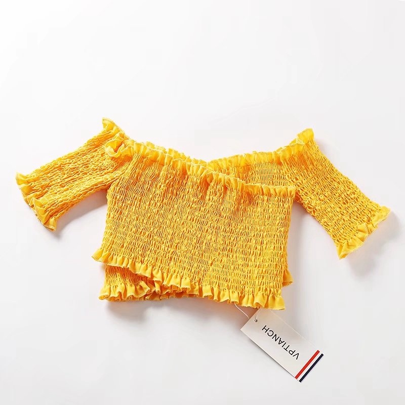 ÁO VOAN NHÚN ĐẮP CHÉO - AK0021 | steven.factory
