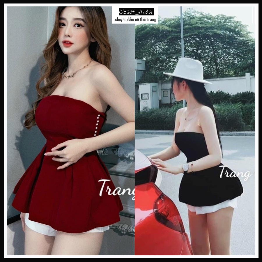SET ĐỒ NỮ CÚP NGỰC ĐÍNH CƯỜM QUẦN ĐÙI DÁNG XÒE  FREESHIP ÁO NHUNG CỨNG QUẦN FOS NĂNG ĐỘNG