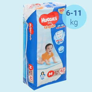 Bỉm/tã quần Huggies Dry size M 42 miếng (6-11kg)