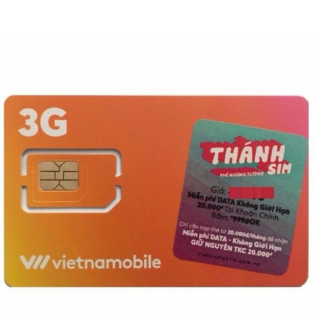 Thánh Sim Vietnamobile Maxdata (dùng 3G free tỷ gb không mất tiền)