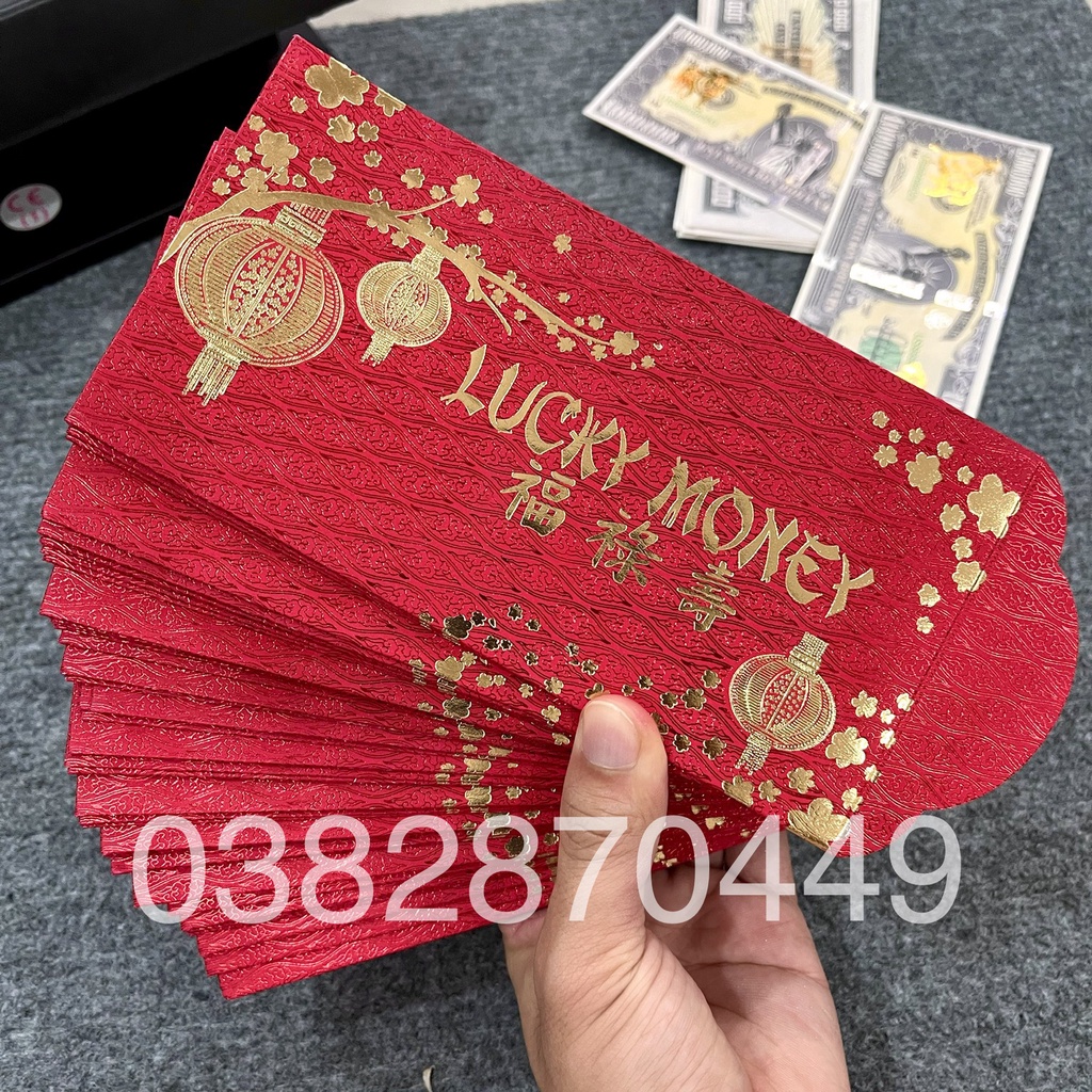 Bao Lì Xì Tết 2023 Lucky Money Ép Kim- Hàng Nhập Ngoại Cao Cấp Rất Sang Trọng